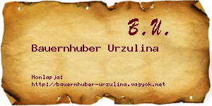 Bauernhuber Urzulina névjegykártya
